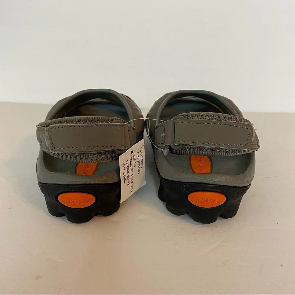 Sole Creatures Rhino Charging Grey Sandals Boys Size 8-9 NWT Outdoor Trail Water